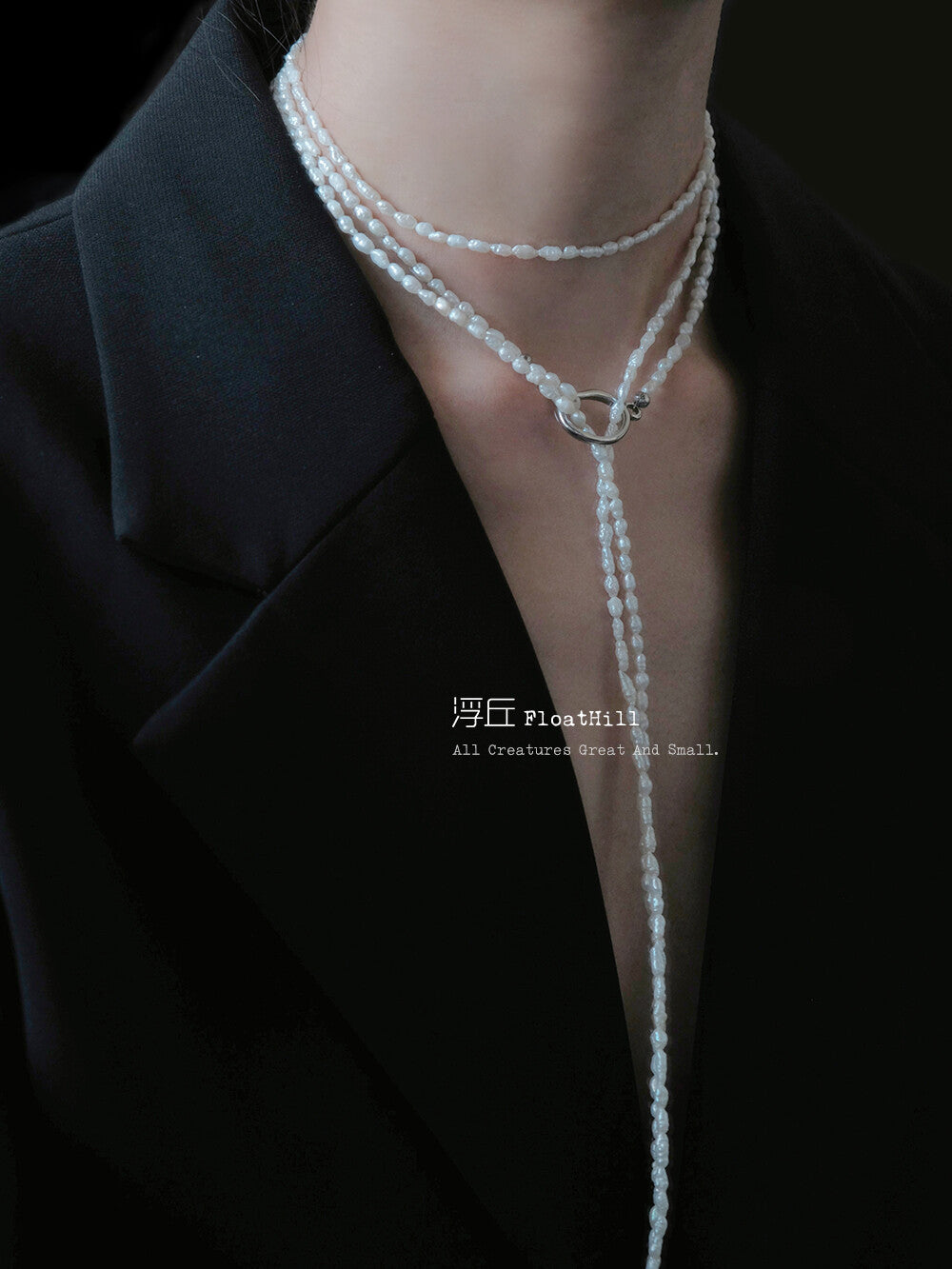 Ode to the Sea Multi‑Layer Keshi Pearl Fine Chain Necklace,Lumivault.