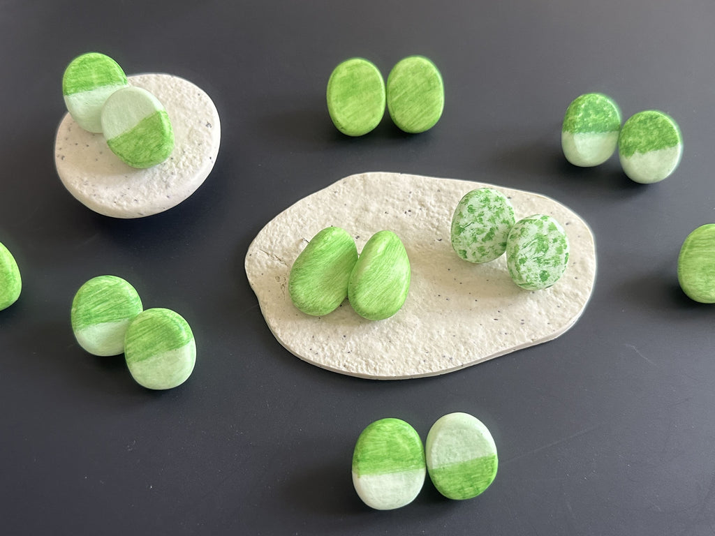 Moss Traces Earrings,Lumivault.