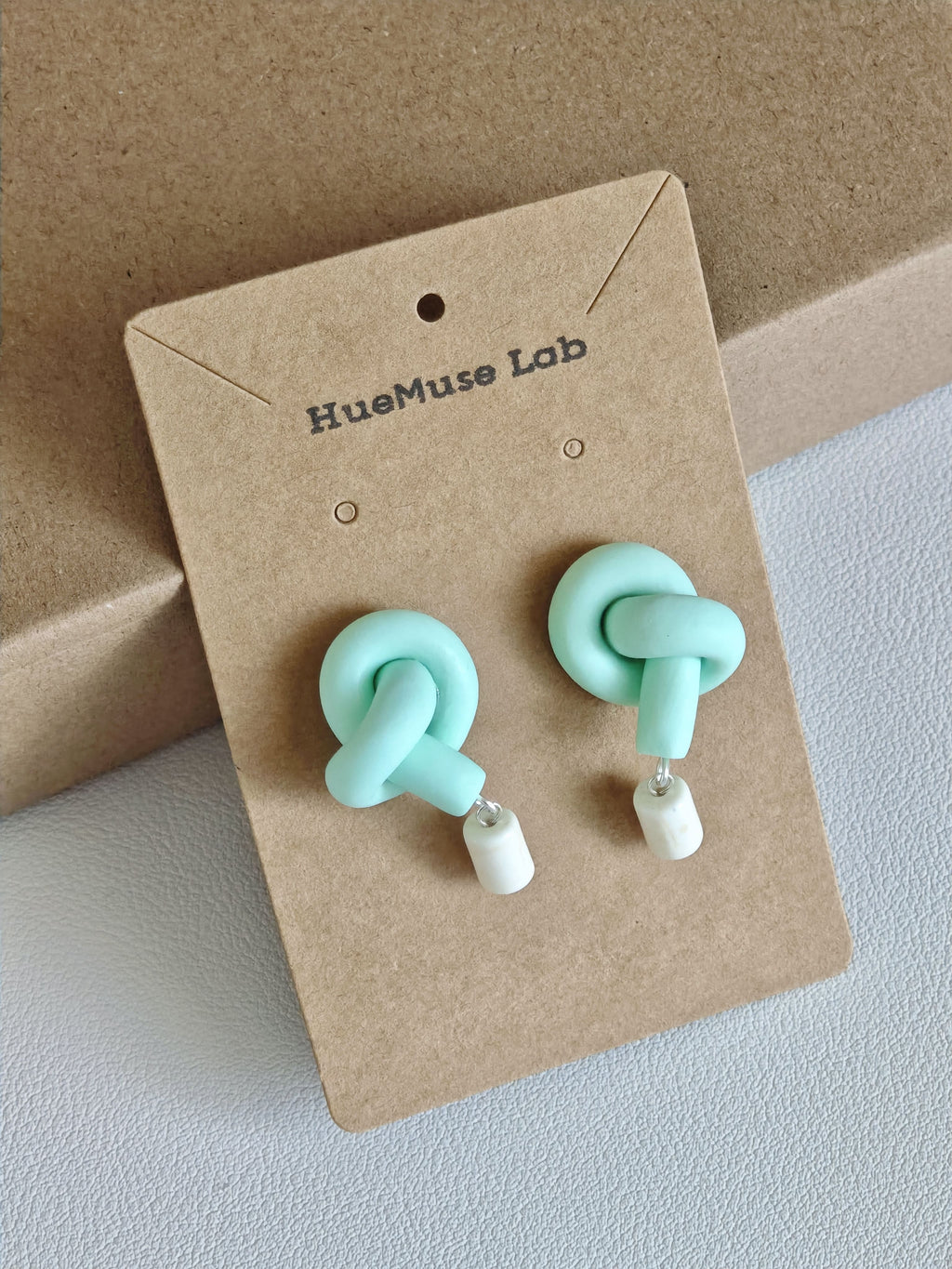 Knot & Stone Earrings,Lumivault.