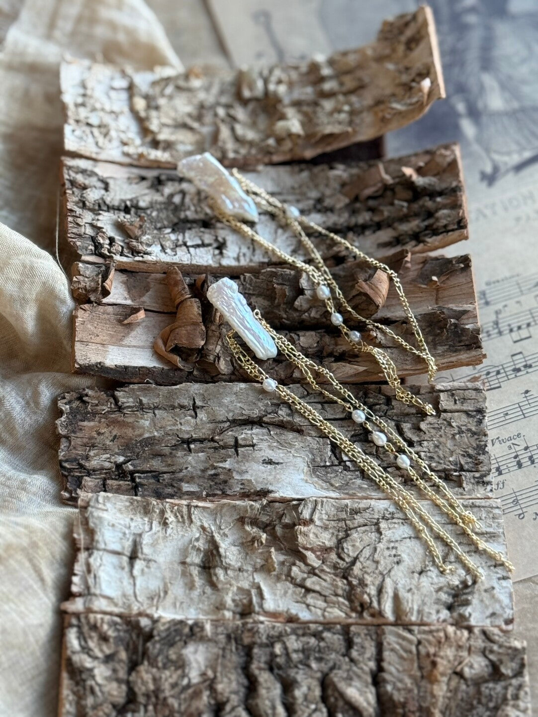 Whispers Of Wind Baroque Pearl Earrings