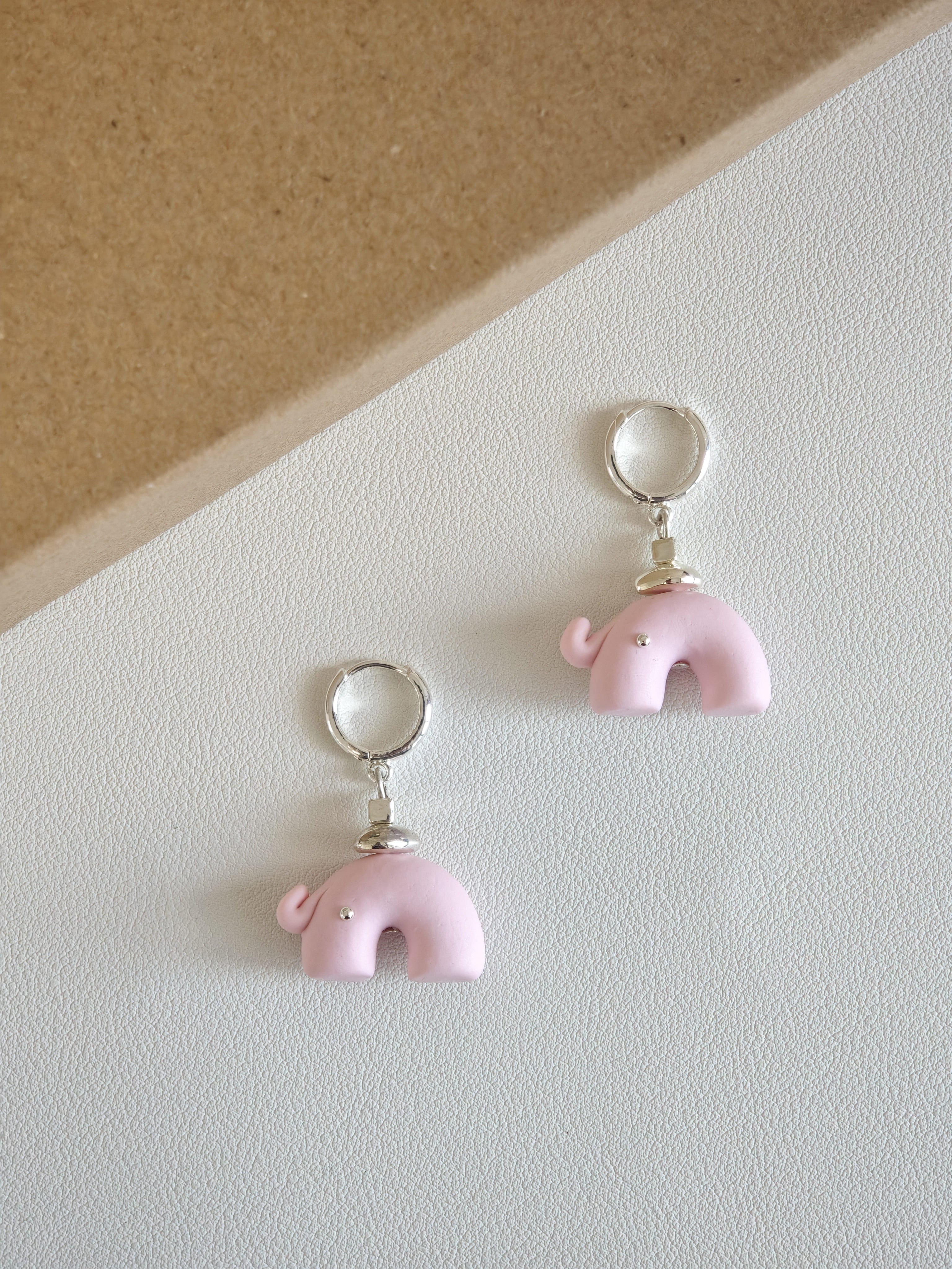 Little Trunk Tales Earrings,Pink / Studs,Lumivault.