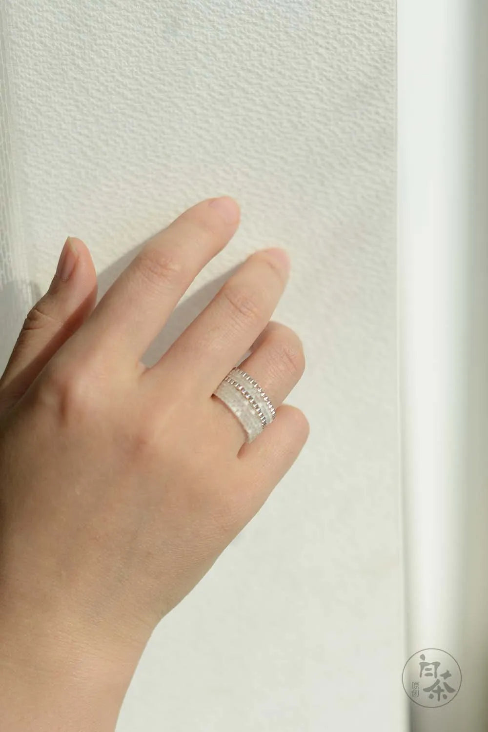 Handmade Simple Beaded Ring,Lumivault.