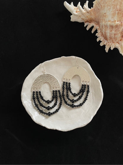 Original Black Onyx Exaggerated Earrings