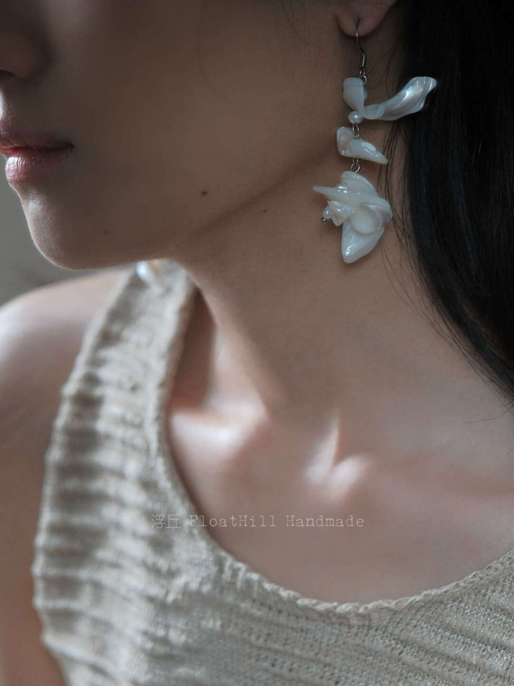 Sea Wind Chimes Irregular Shell Earrings,Lumivault.