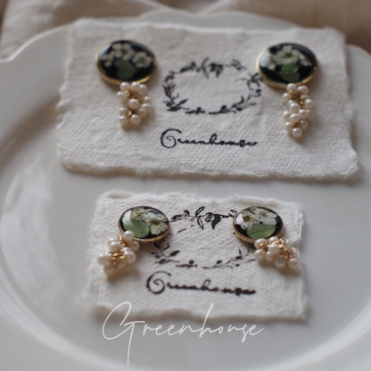 Preserved Bloom Handmade Beaded Earrings