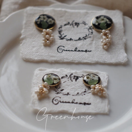 Preserved Bloom Handmade Beaded Earrings