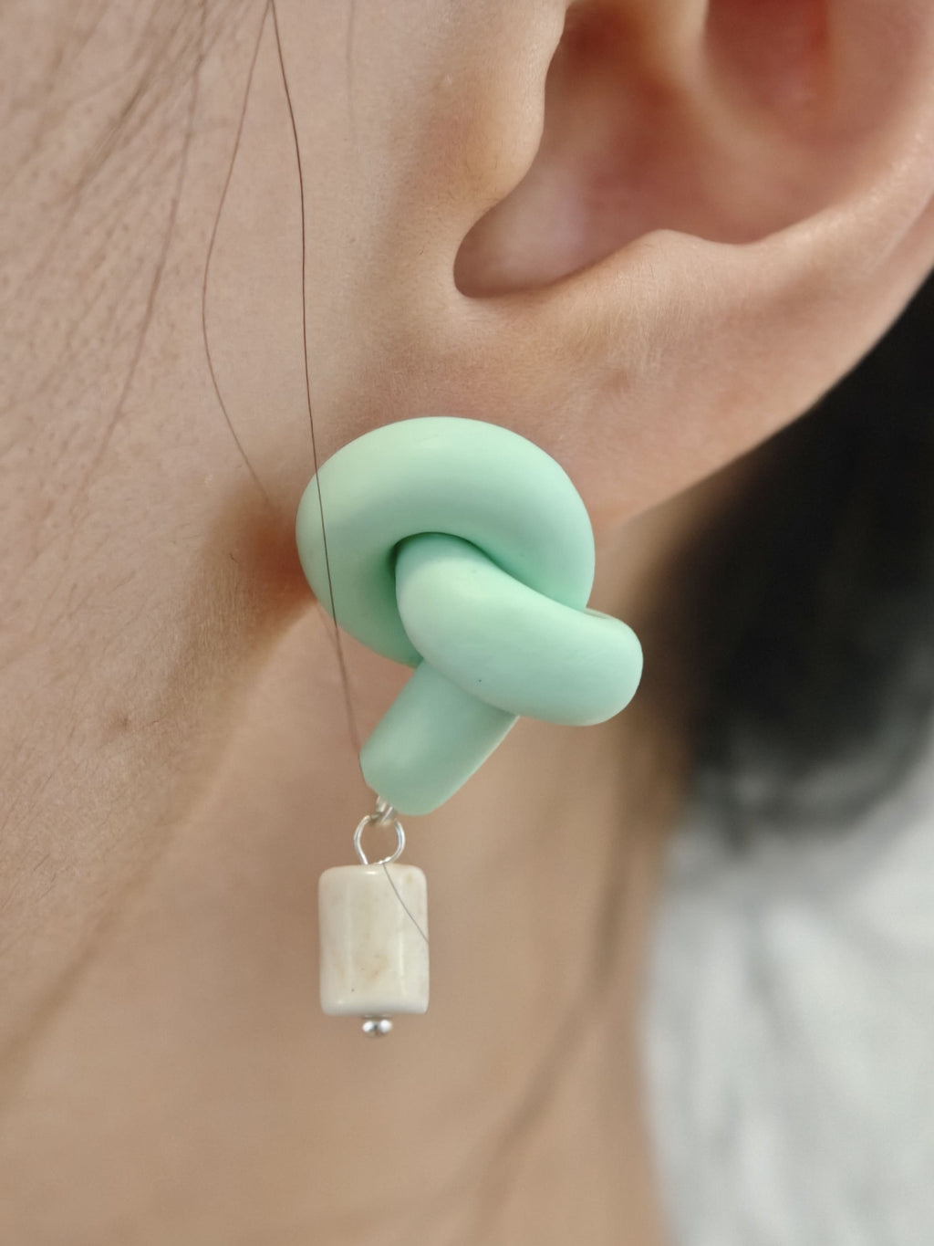 Knot & Stone Earrings,Lumivault.