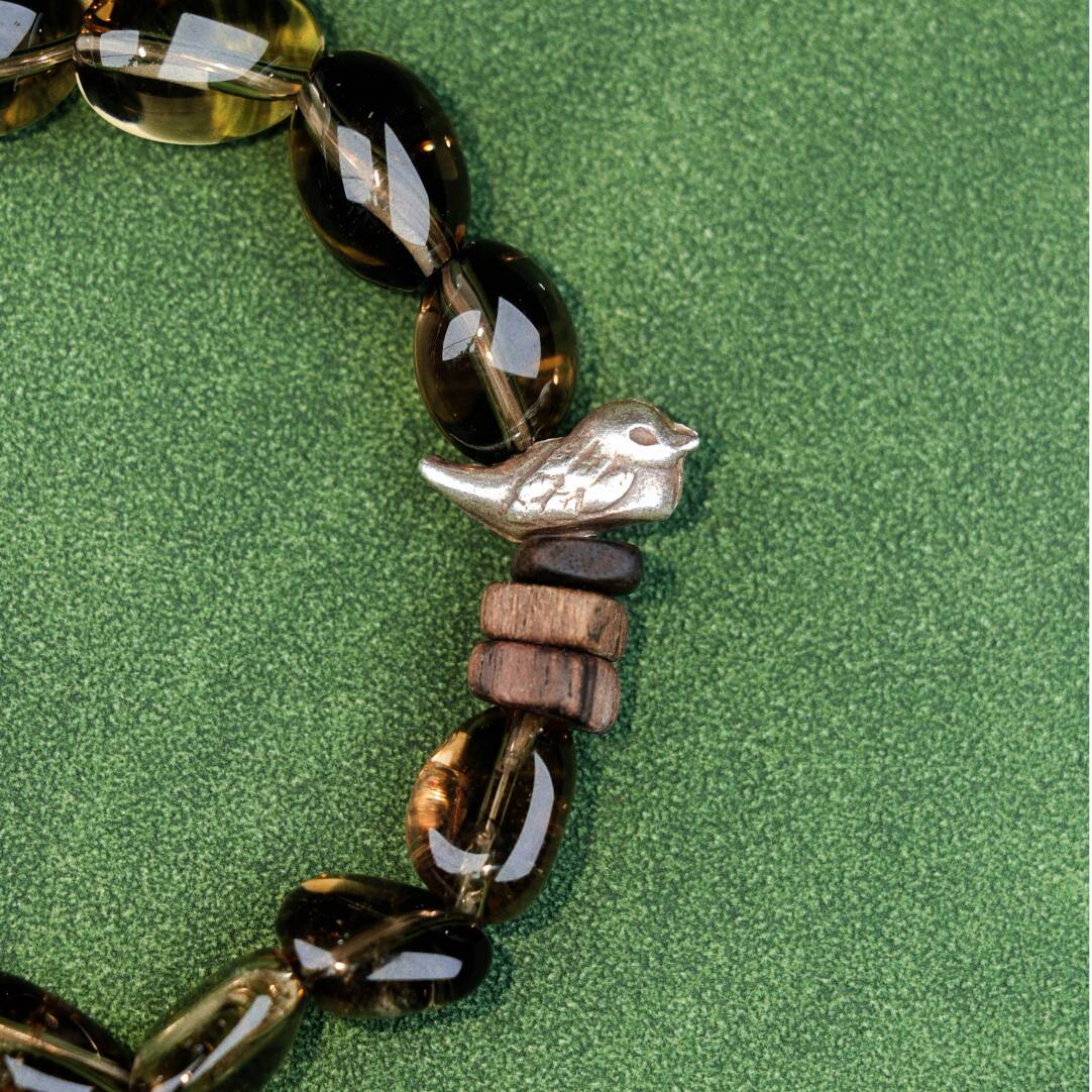 Mountain Bird Beaded Bracelet,Lumivault.