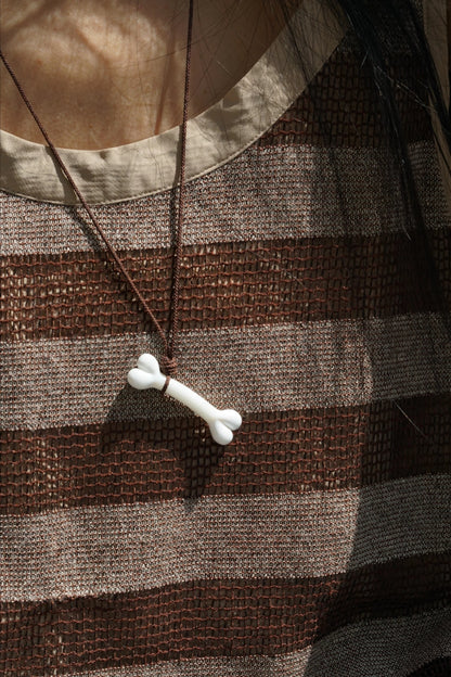 Pup's Bone Glass Necklace