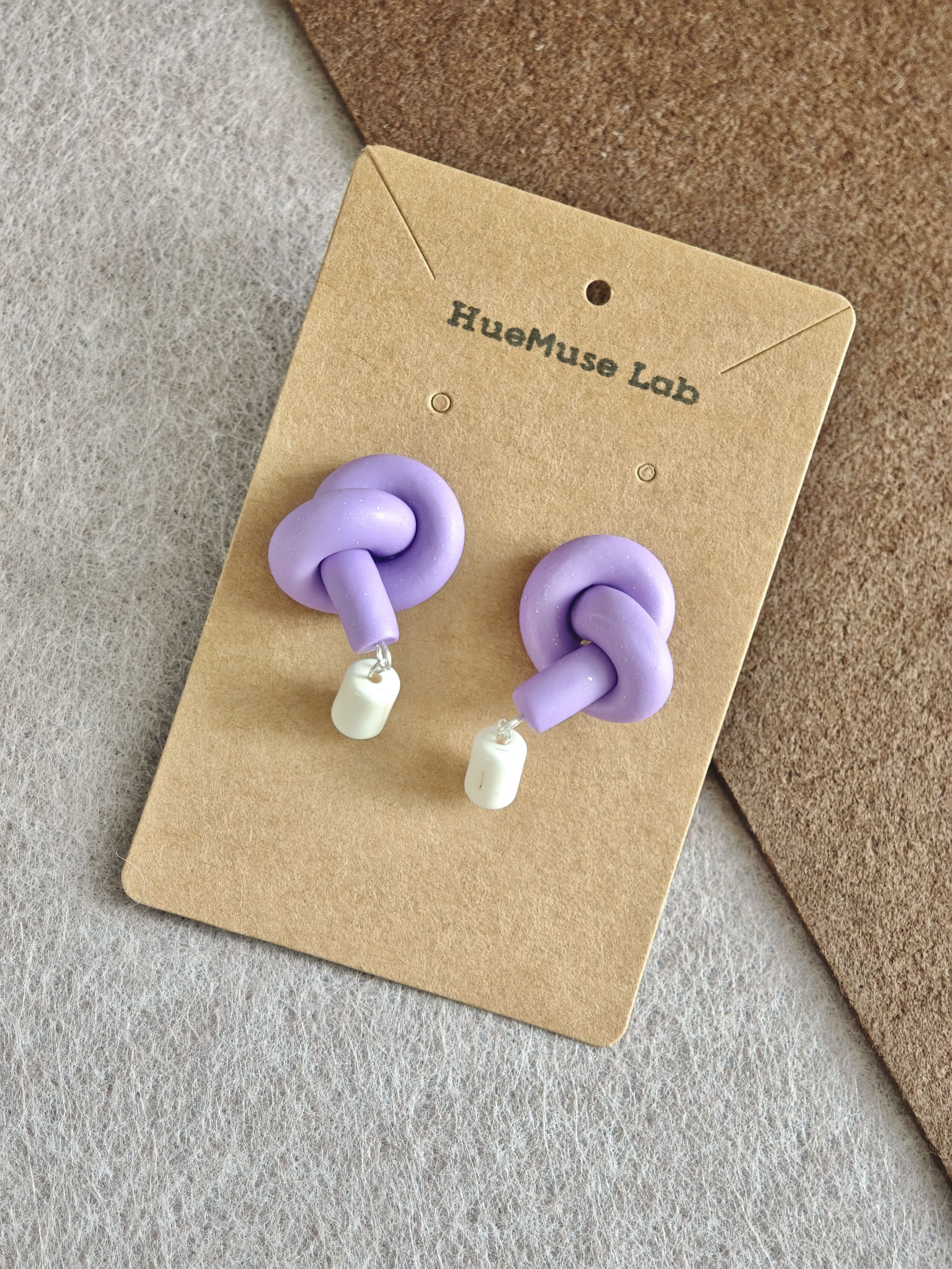 Knot & Stone Earrings,Lumivault.