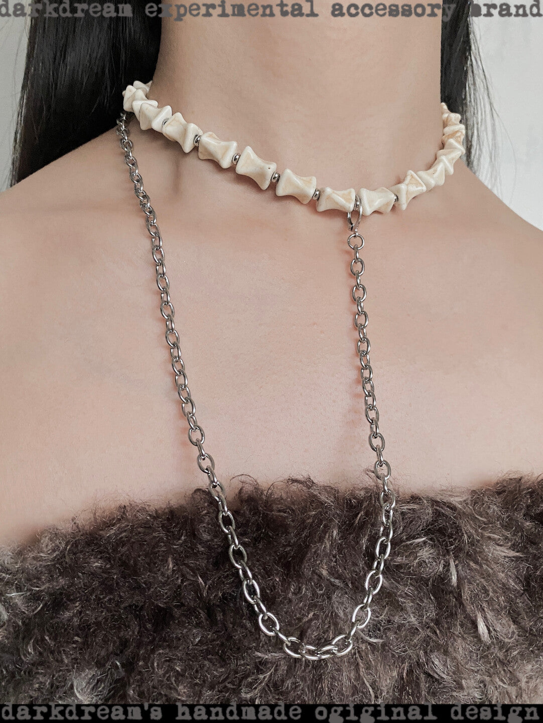 Wasteland Mini Bone Necklace,Lumivault.