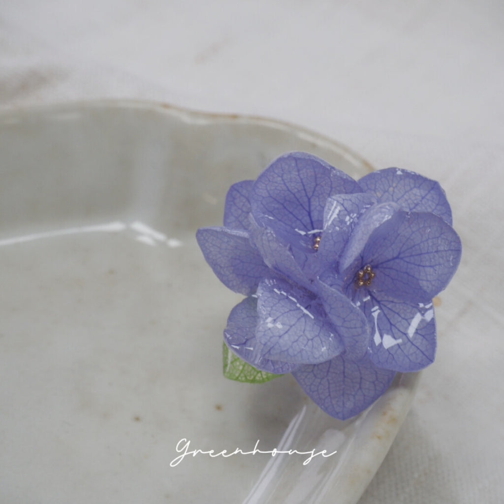 Purple Hydrangea Open Ring,Lumivault.