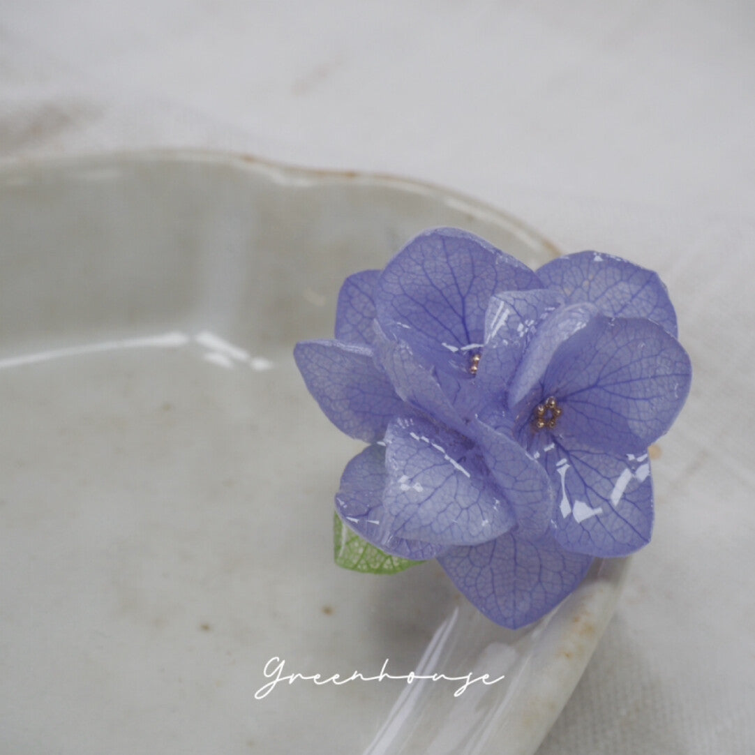 Purple Hydrangea Open Ring,Lumivault.