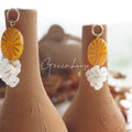 Orange Candy Beaded Earrings,Lumivault.