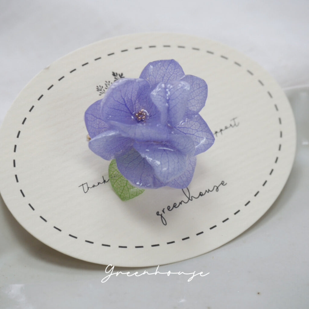 Purple Hydrangea Open Ring,Lumivault.