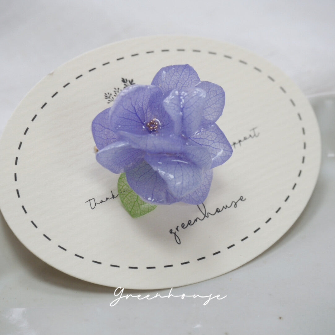 Purple Hydrangea Open Ring