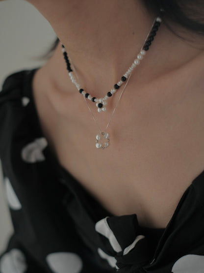 Blossom Color‑Block Beaded Necklace Bracelet