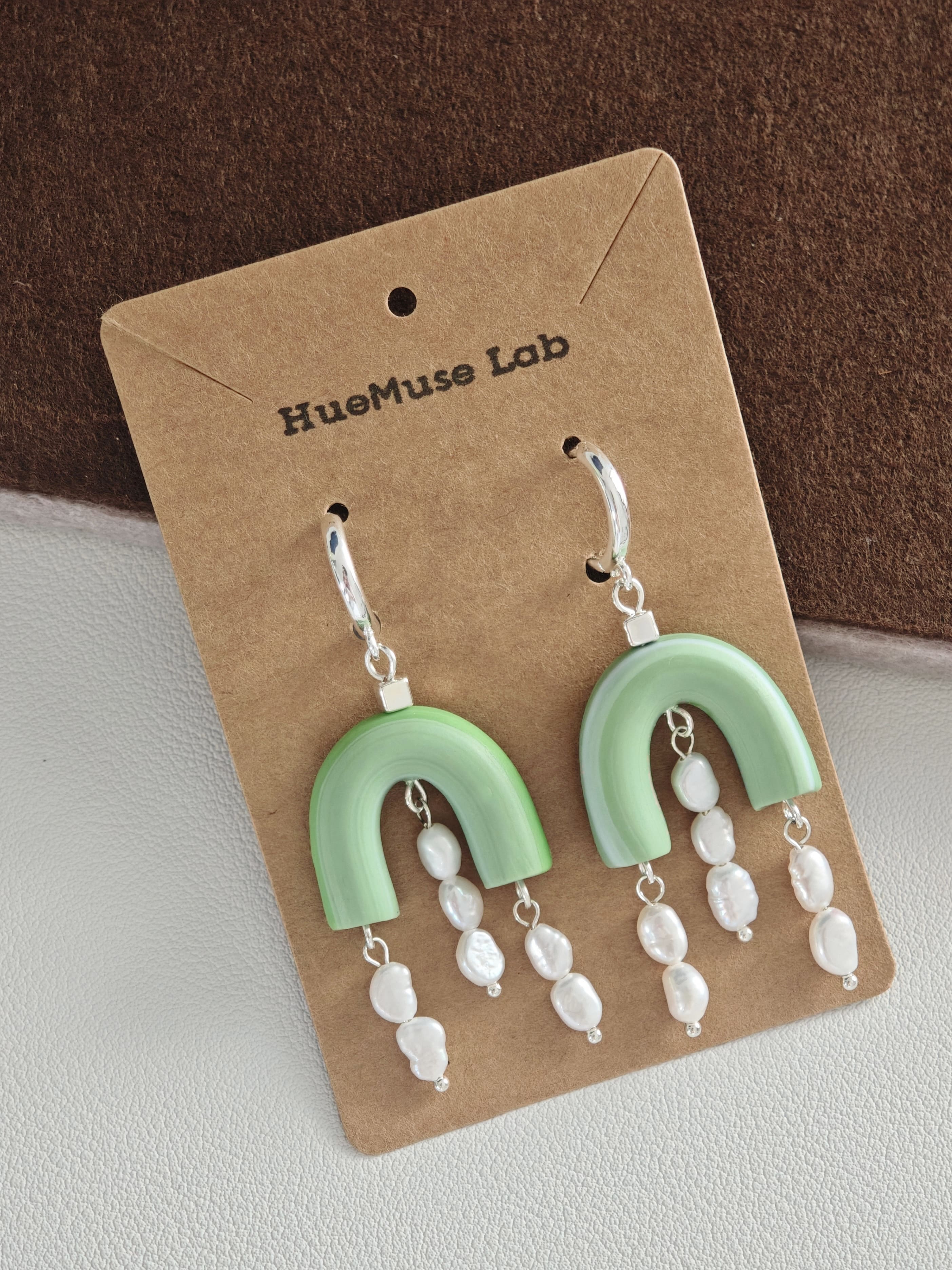 Emerald Arch Earrings,Lumivault.