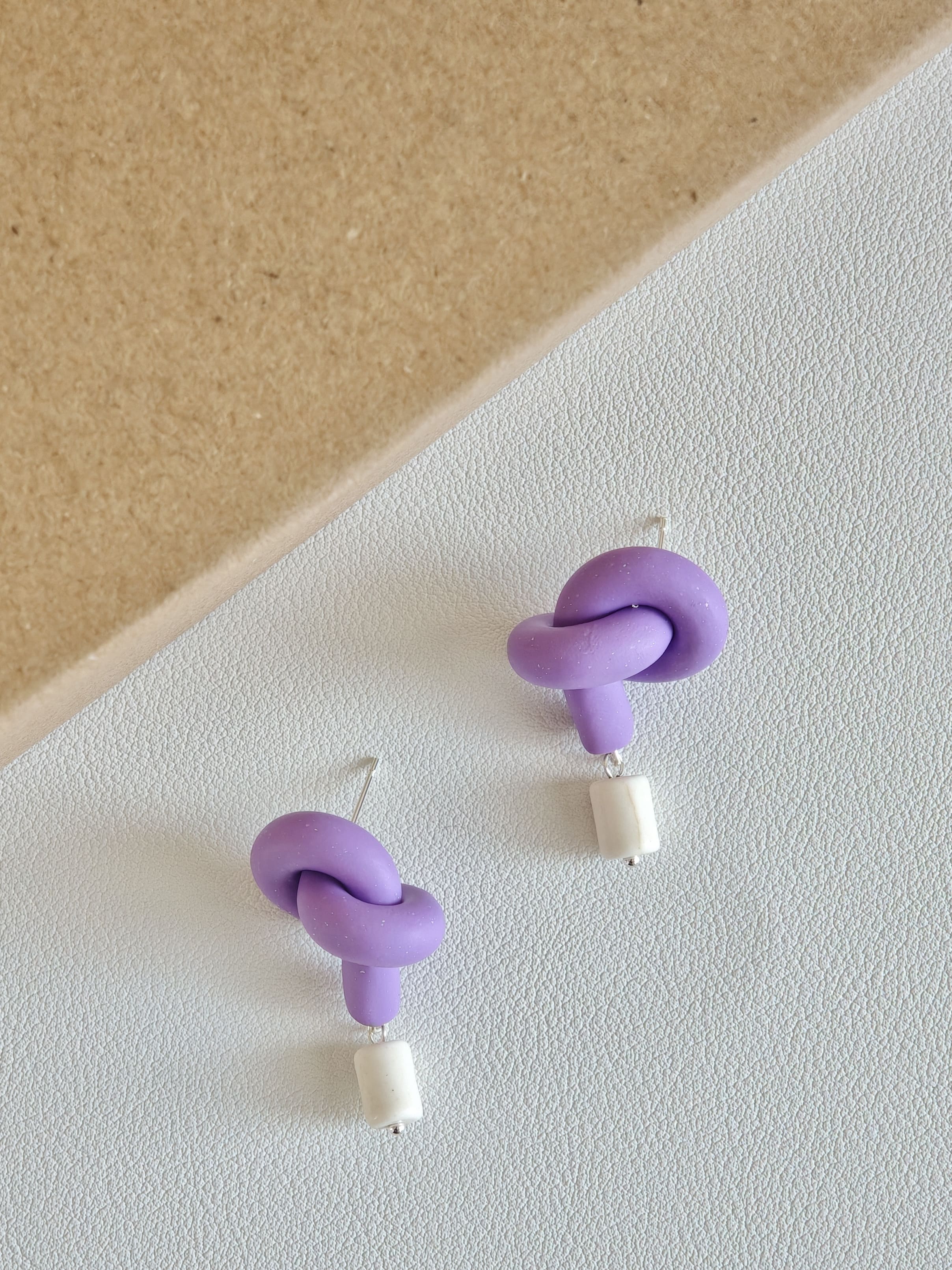 Knot & Stone Earrings,Lumivault.