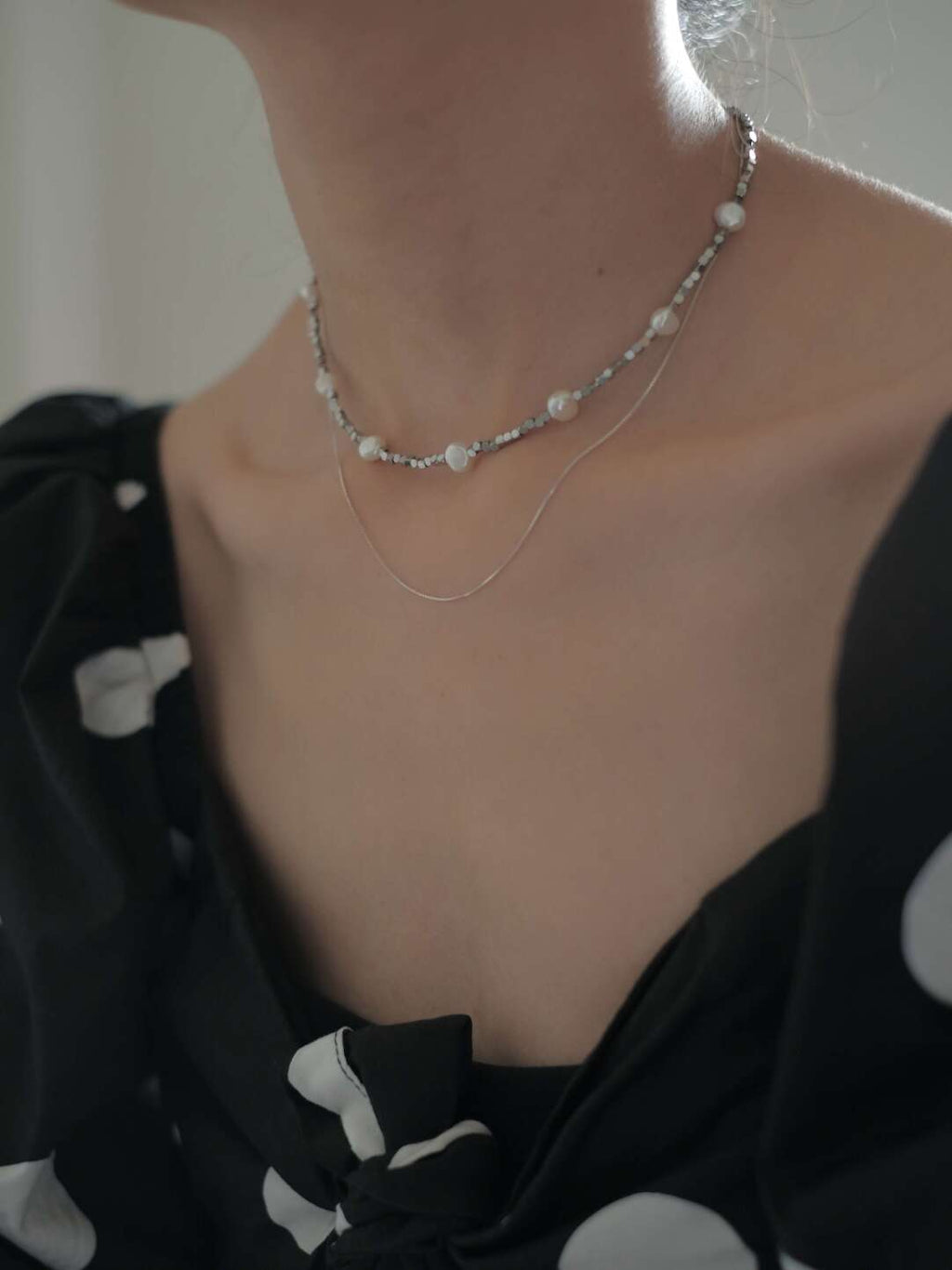 Floating World Baroque Pearl Beaded Necklace,Lumivault.