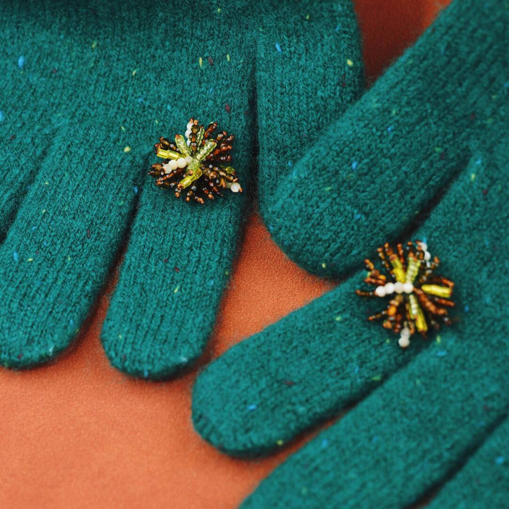 Palm Theater Wool Touchscreen Gloves,Lumivault.