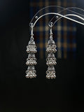 Triple Ruin Black Birdcage Earrings,Lumivault.
