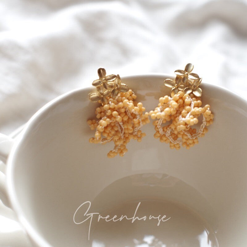 Autumn Glow Beaded Earrings,Lumivault.