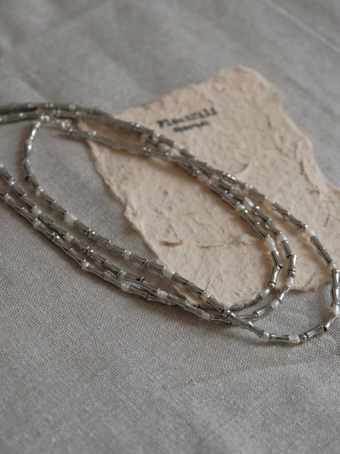 Bamboo Shadow Baroque Pearl Necklace,Lumivault.
