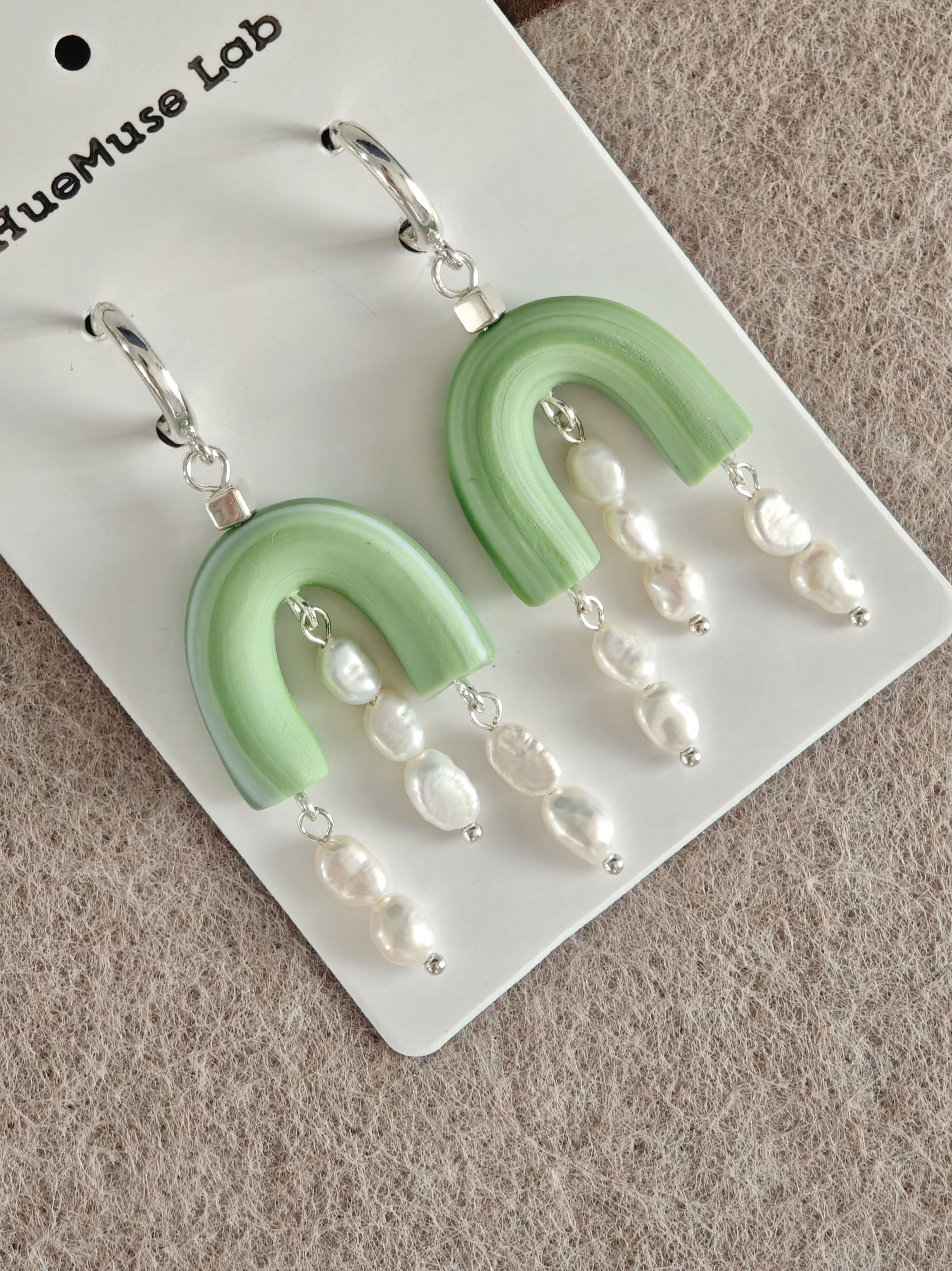 Emerald Arch Earrings,Lumivault.