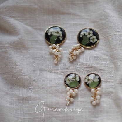 Preserved Bloom Handmade Beaded Earrings