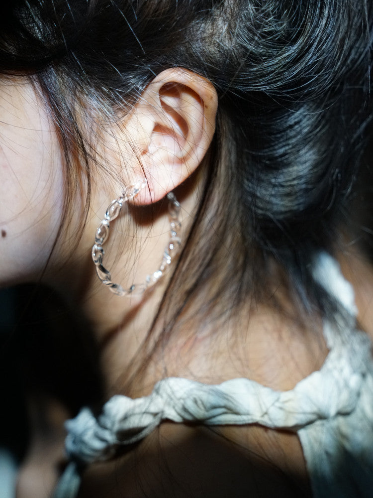 Ripple Glass Earrings,Lumivault.