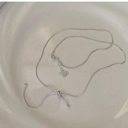 925 Sterling Silver Adjustable Chain Necklace - Lumivault