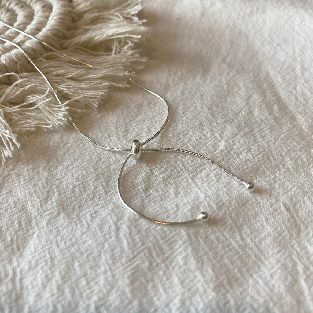 925 Sterling Silver Adjustable Chain Necklace,Lumivault.