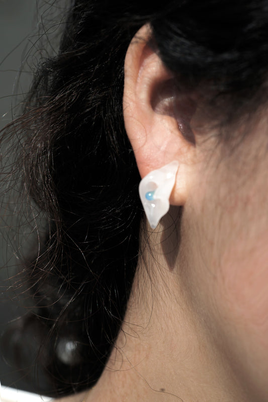 Glowing Calla Glass Earrings