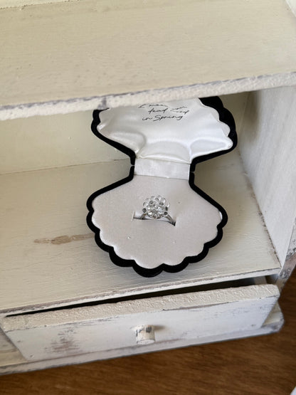 Gentle Dewdrop Beaded Open Ring