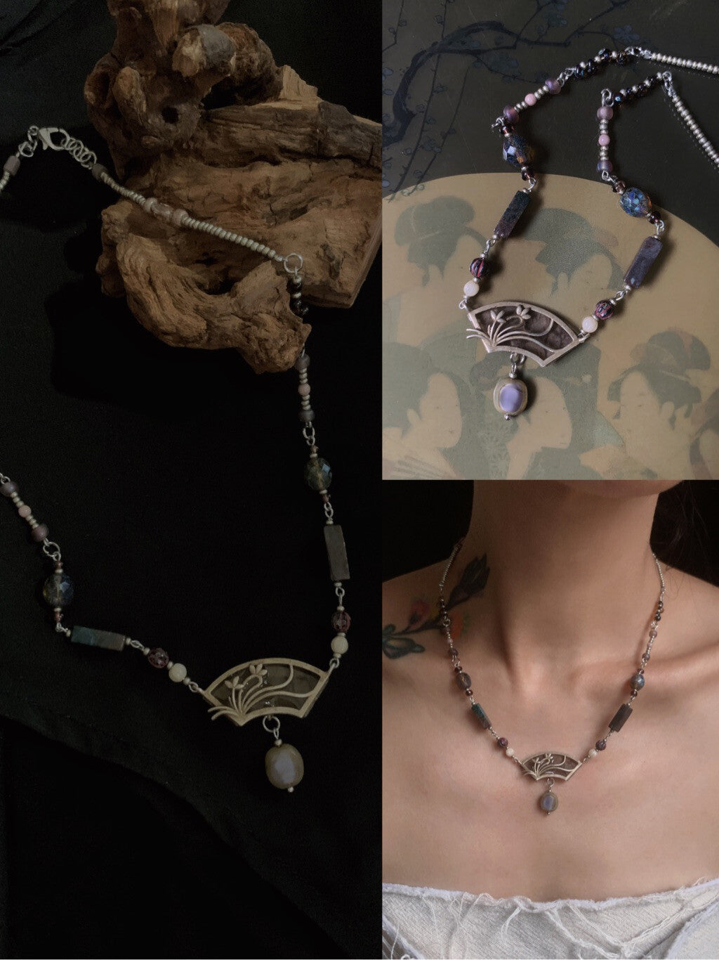 A Window Painting Czech Beaded Necklace