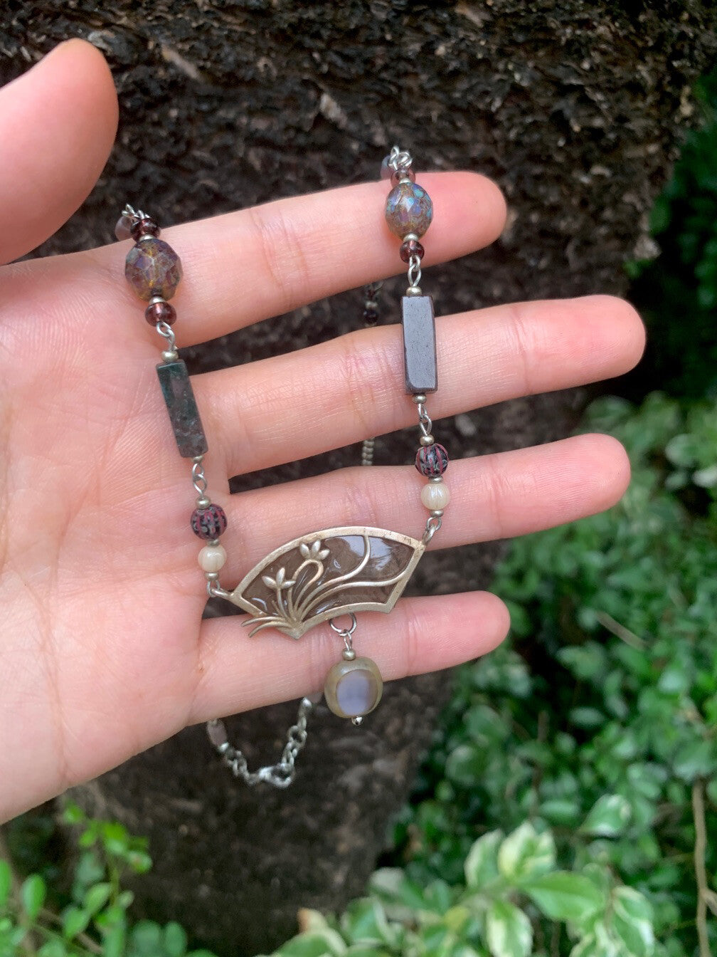 A Window Painting Czech Beaded Necklace