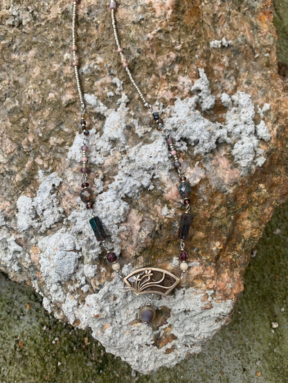 A Window Painting Czech Beaded Necklace