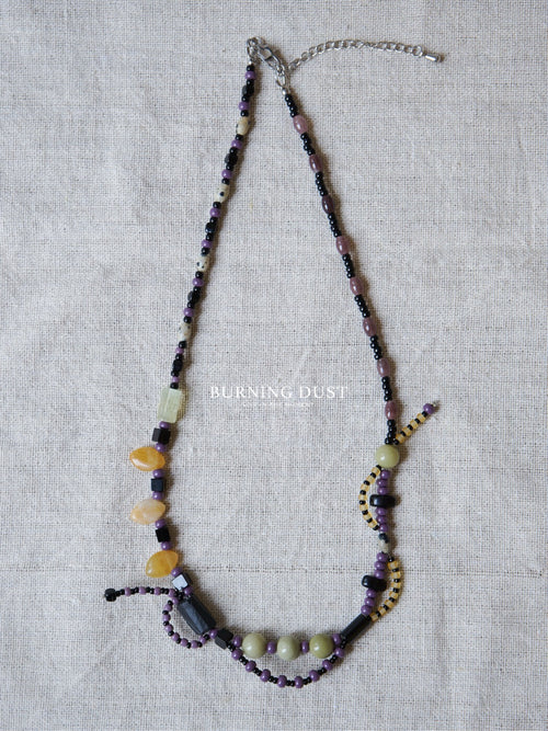 Aconitum Episcopale Beaded Necklace,Lumivault.