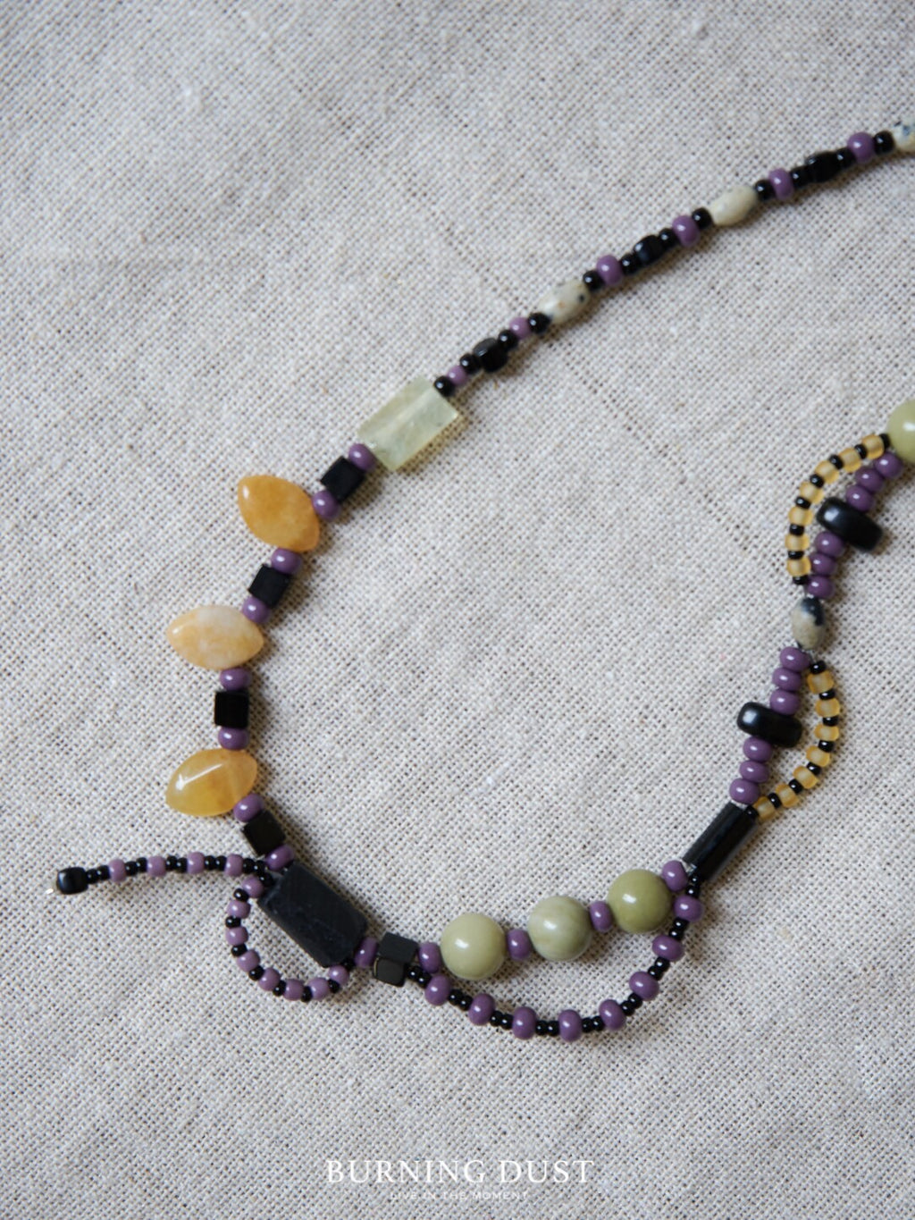 Aconitum Episcopale Beaded Necklace,Lumivault.