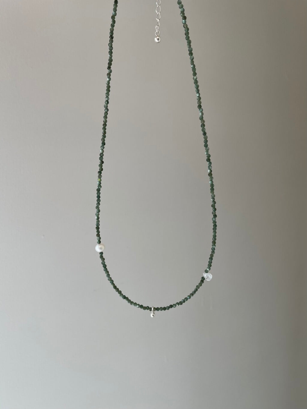 After Rain Moss Beaded Natural Stone Necklace,Lumivault.
