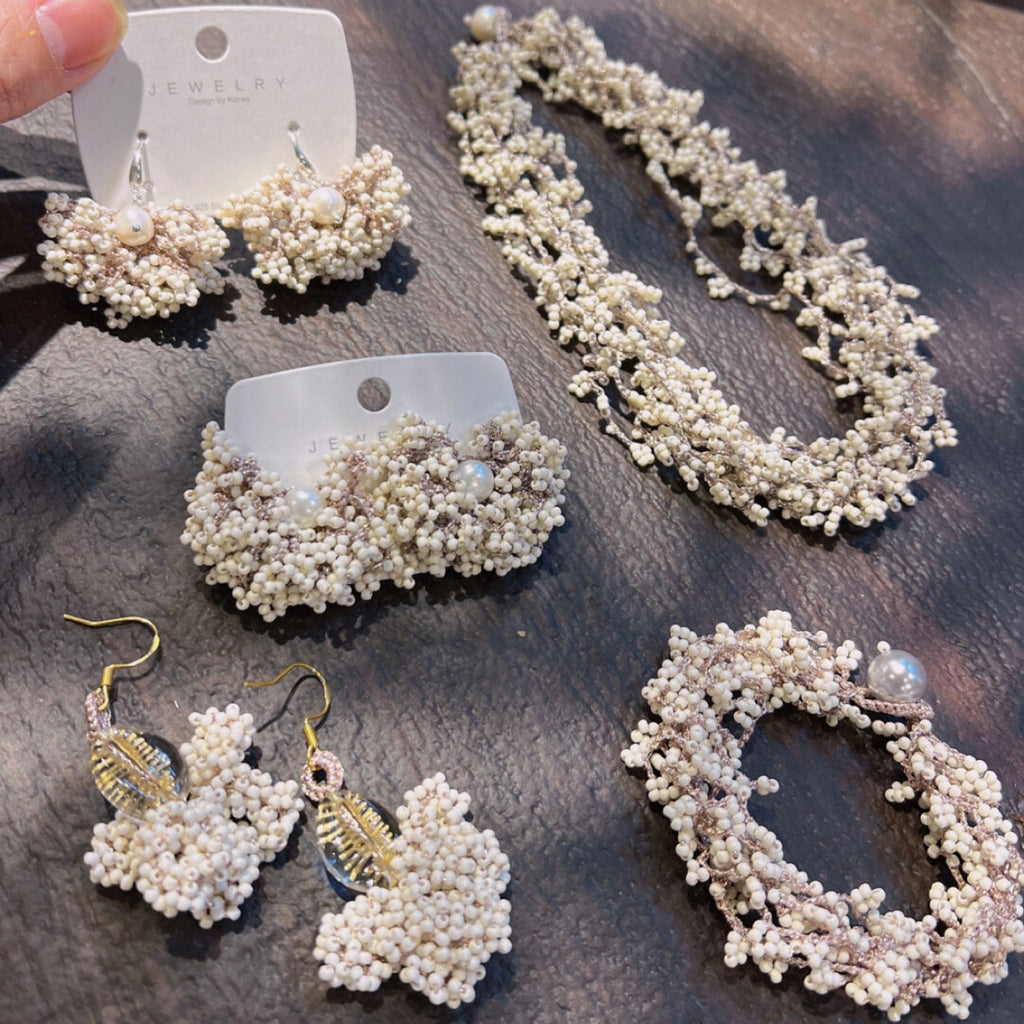 Artistic Beaded Crochet Earrings,Lumivault.