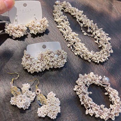 Artistic Beaded Crochet Earrings