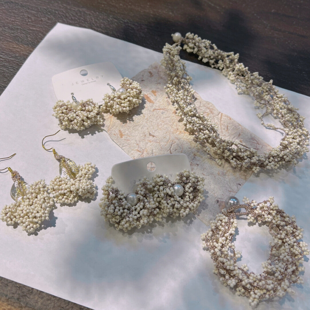 Artistic Beaded Crochet Earrings,Lumivault.