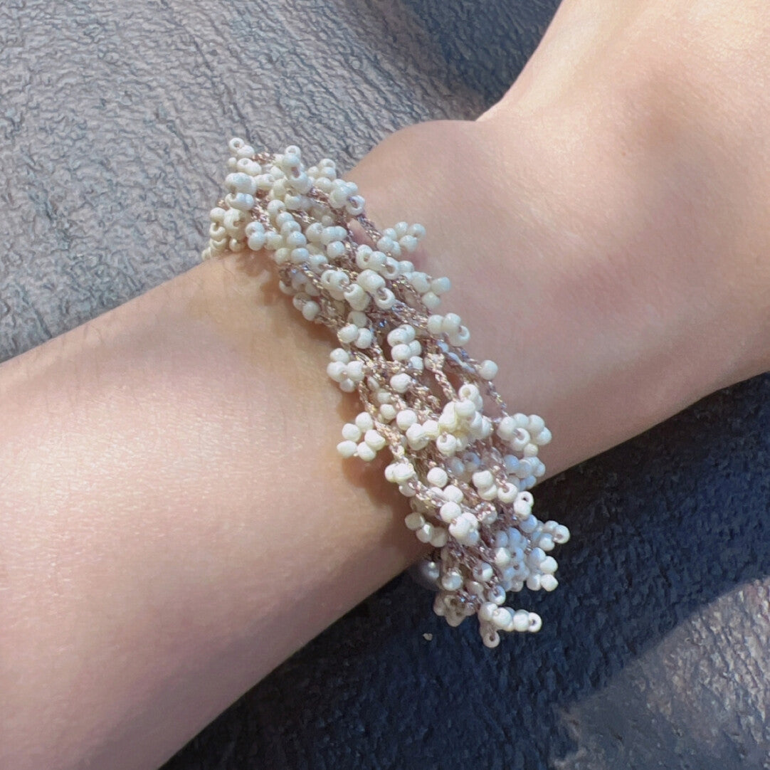 Artistic Beaded Crochet Earrings,Bracelet,Lumivault.