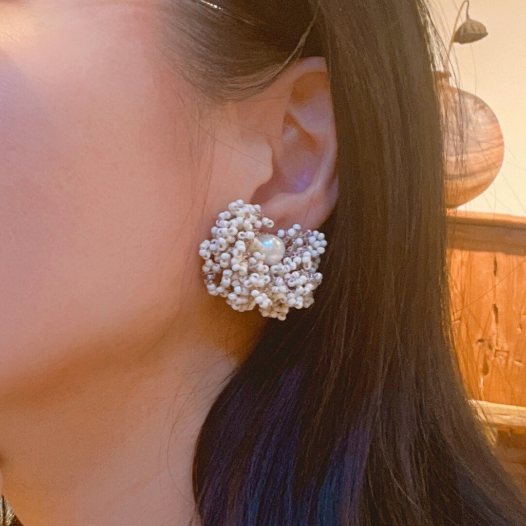 Artistic Beaded Crochet Earrings,Lumivault.