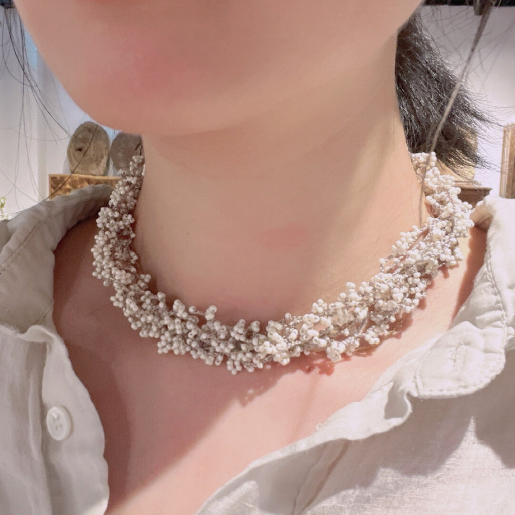 Artistic Beaded Crochet Earrings,Necklace,Lumivault.