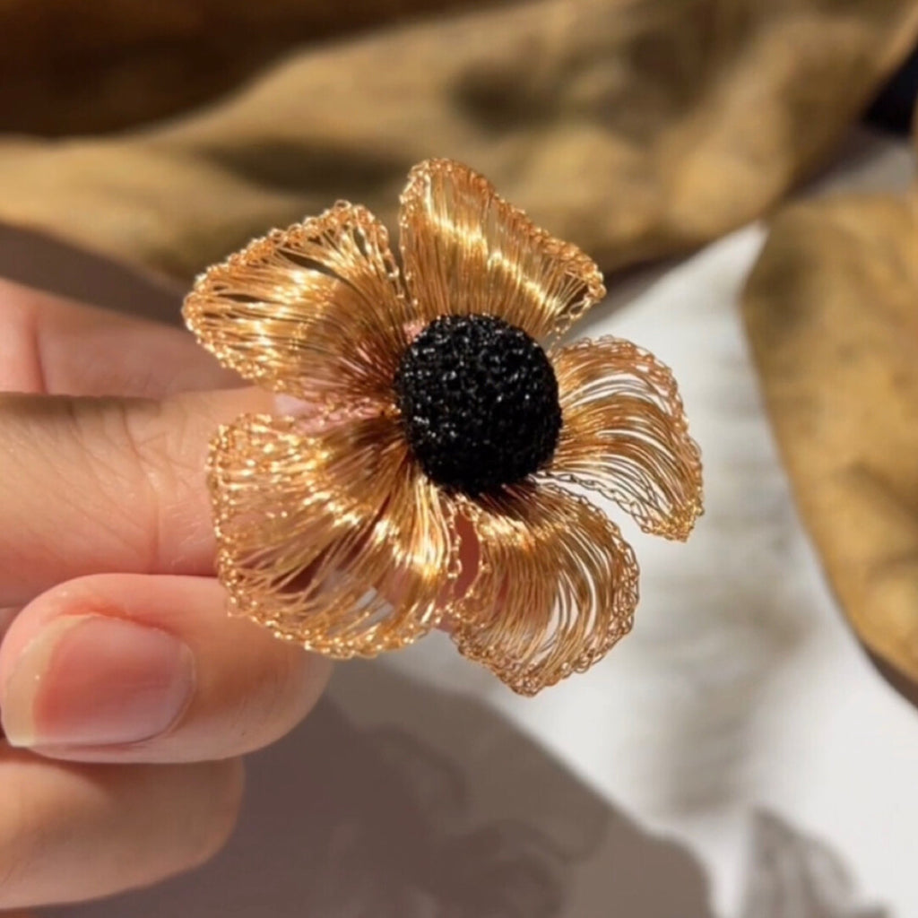 Aureate Blossom Earrings,Lumivault.
