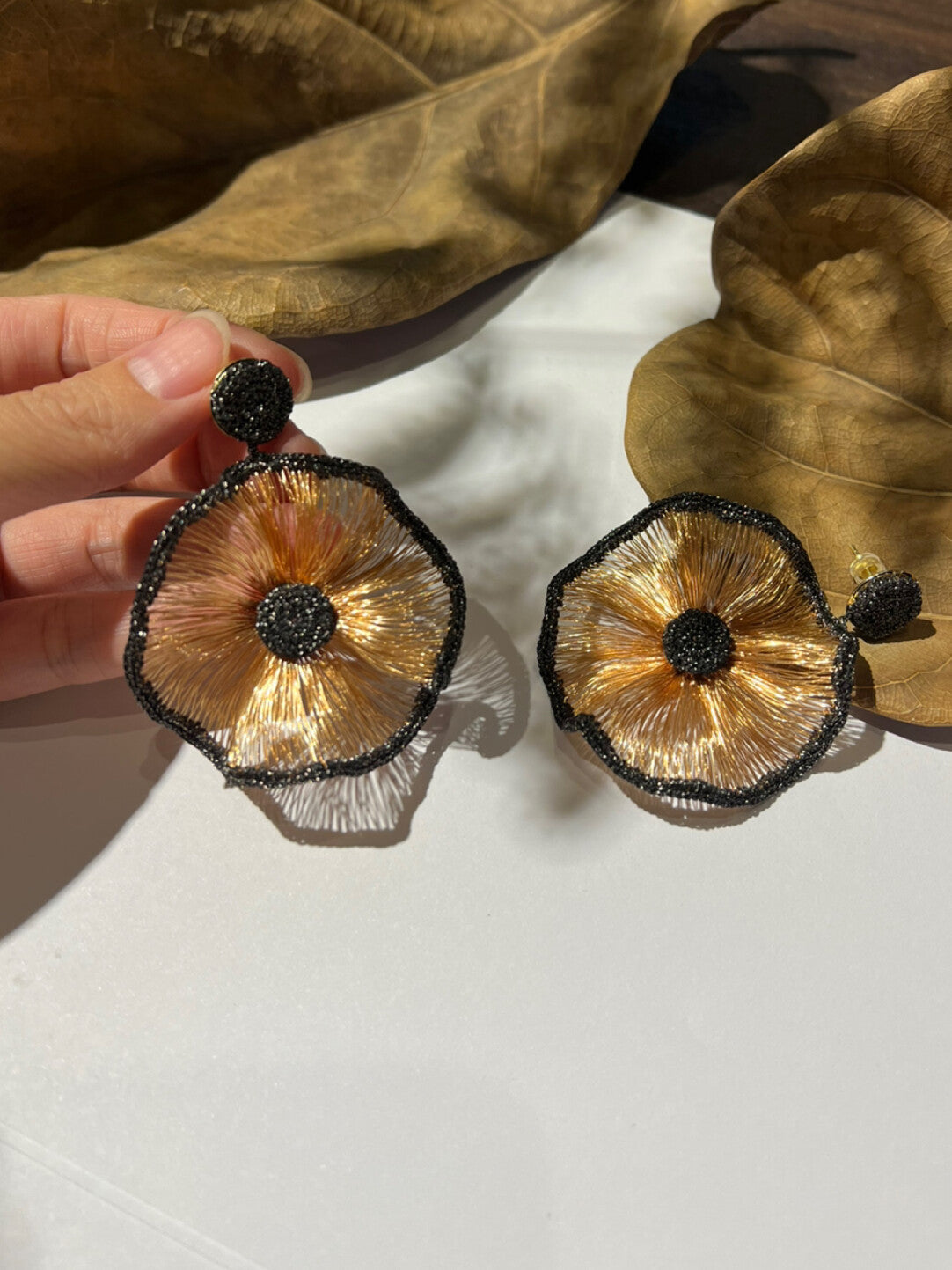 Aureate Blossom Earrings,Lumivault.