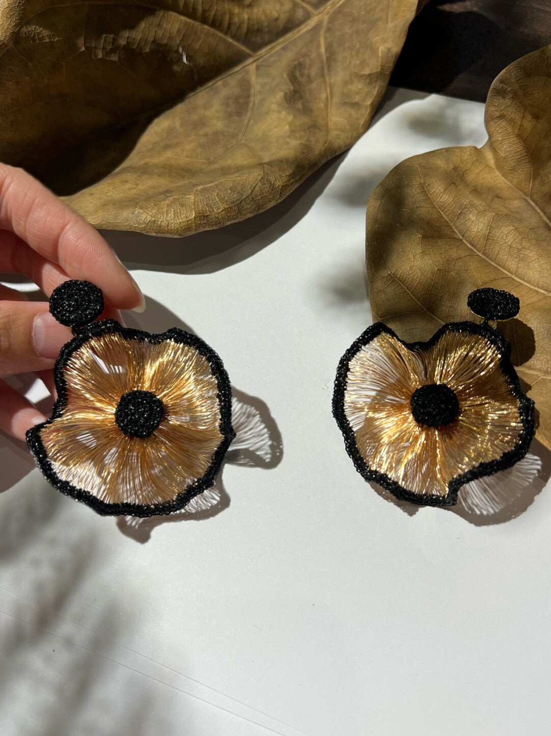 Aureate Blossom Earrings,Lumivault.
